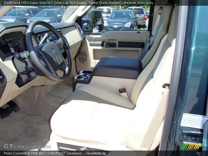 Forest Green Metallic / Medium Stone Grey 2008 Ford F450 Super Duty XLT Crew Cab 4x4 Dually
