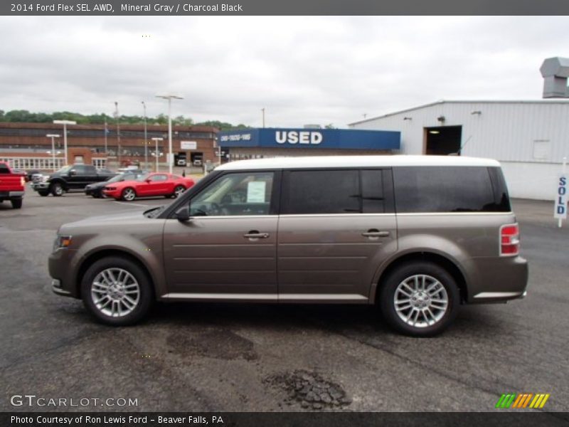 Mineral Gray / Charcoal Black 2014 Ford Flex SEL AWD