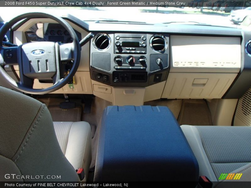 Forest Green Metallic / Medium Stone Grey 2008 Ford F450 Super Duty XLT Crew Cab 4x4 Dually