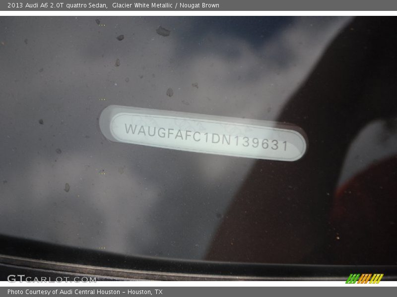 Glacier White Metallic / Nougat Brown 2013 Audi A6 2.0T quattro Sedan
