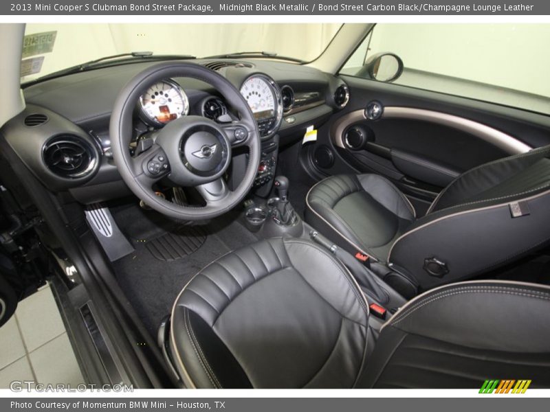 Bond Street Carbon Black/Champagne Lounge Leather Interior - 2013 Cooper S Clubman Bond Street Package 