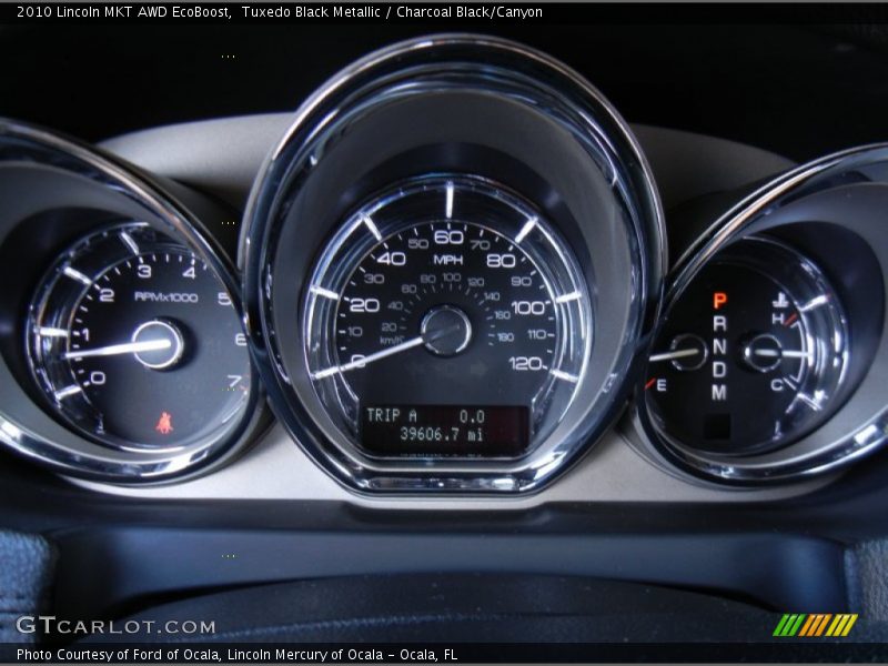 Tuxedo Black Metallic / Charcoal Black/Canyon 2010 Lincoln MKT AWD EcoBoost