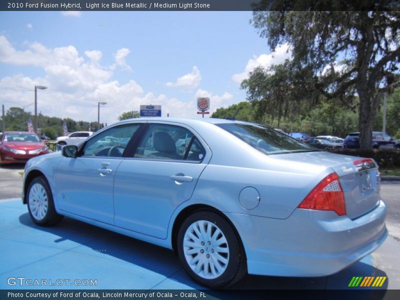 Light Ice Blue Metallic / Medium Light Stone 2010 Ford Fusion Hybrid