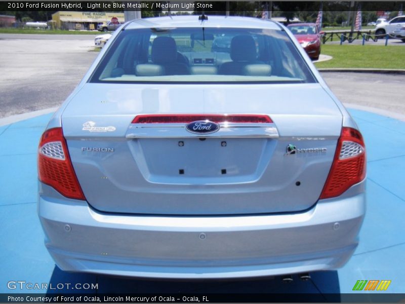 Light Ice Blue Metallic / Medium Light Stone 2010 Ford Fusion Hybrid
