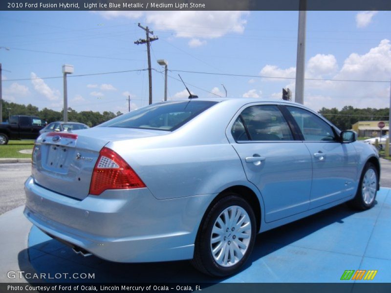 Light Ice Blue Metallic / Medium Light Stone 2010 Ford Fusion Hybrid