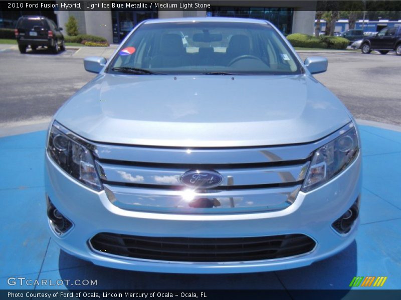 Light Ice Blue Metallic / Medium Light Stone 2010 Ford Fusion Hybrid