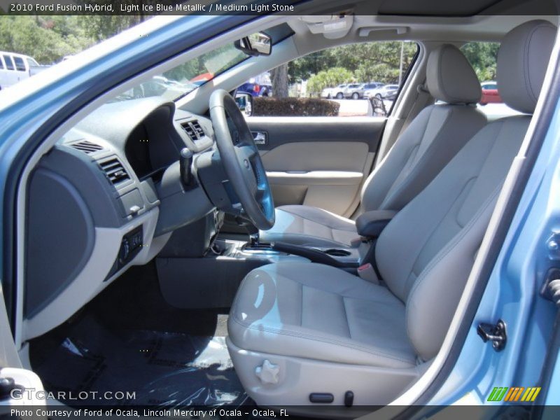 Light Ice Blue Metallic / Medium Light Stone 2010 Ford Fusion Hybrid