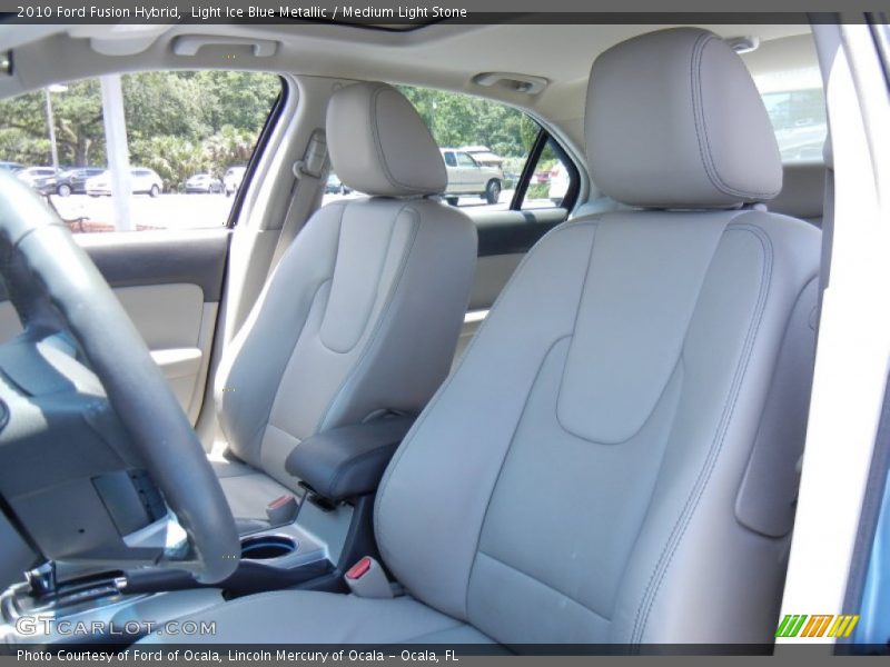 Light Ice Blue Metallic / Medium Light Stone 2010 Ford Fusion Hybrid