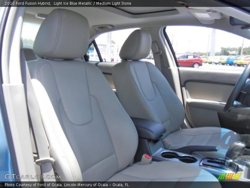 Light Ice Blue Metallic / Medium Light Stone 2010 Ford Fusion Hybrid