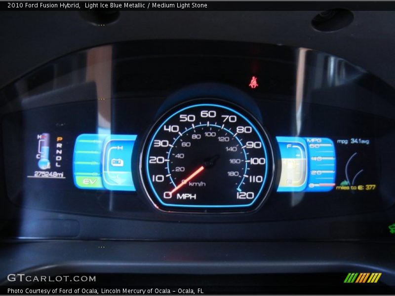 Light Ice Blue Metallic / Medium Light Stone 2010 Ford Fusion Hybrid