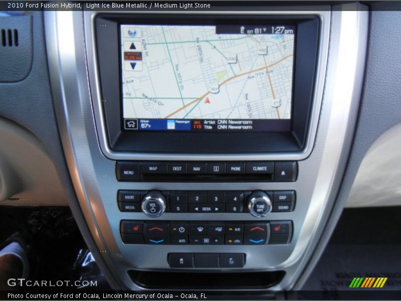 Light Ice Blue Metallic / Medium Light Stone 2010 Ford Fusion Hybrid
