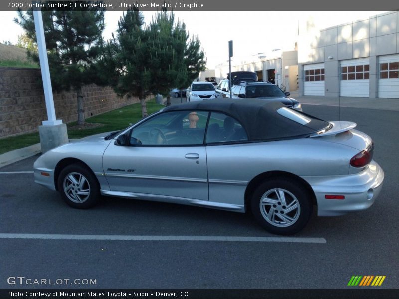 Ultra Silver Metallic / Graphite 2000 Pontiac Sunfire GT Convertible