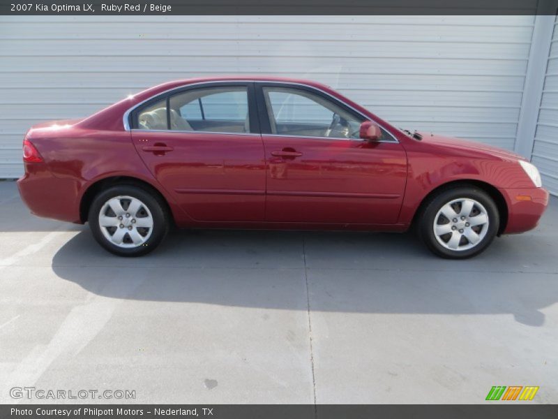 Ruby Red / Beige 2007 Kia Optima LX