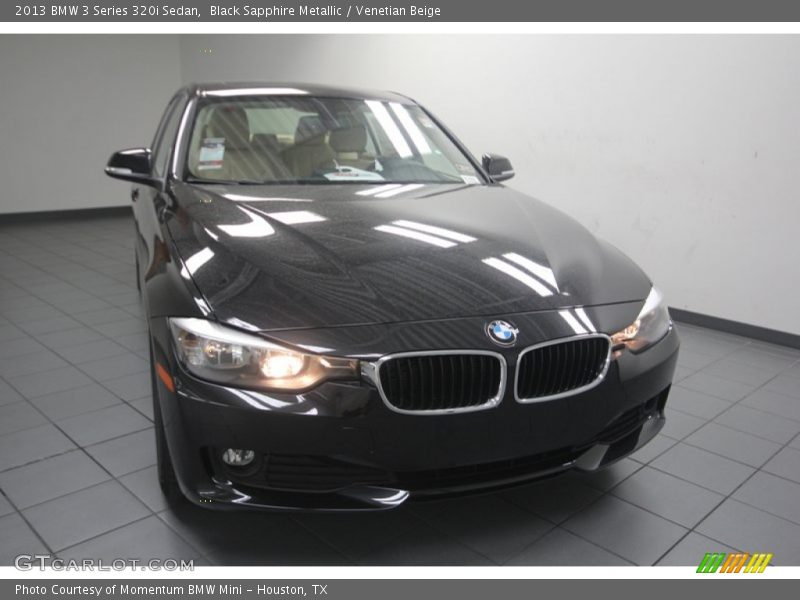 Black Sapphire Metallic / Venetian Beige 2013 BMW 3 Series 320i Sedan