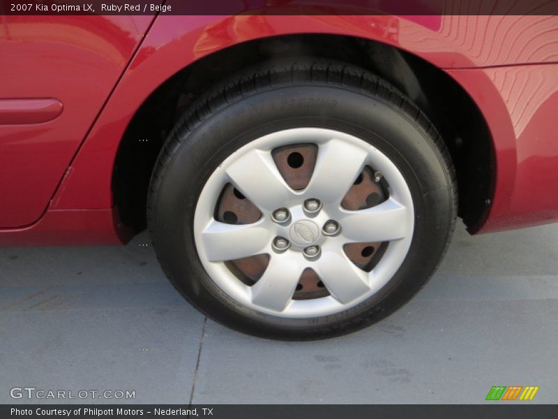 Ruby Red / Beige 2007 Kia Optima LX