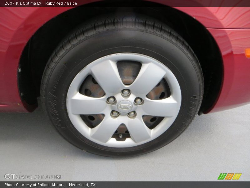 Ruby Red / Beige 2007 Kia Optima LX