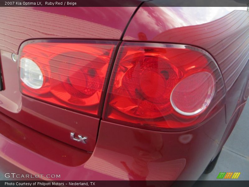 Ruby Red / Beige 2007 Kia Optima LX