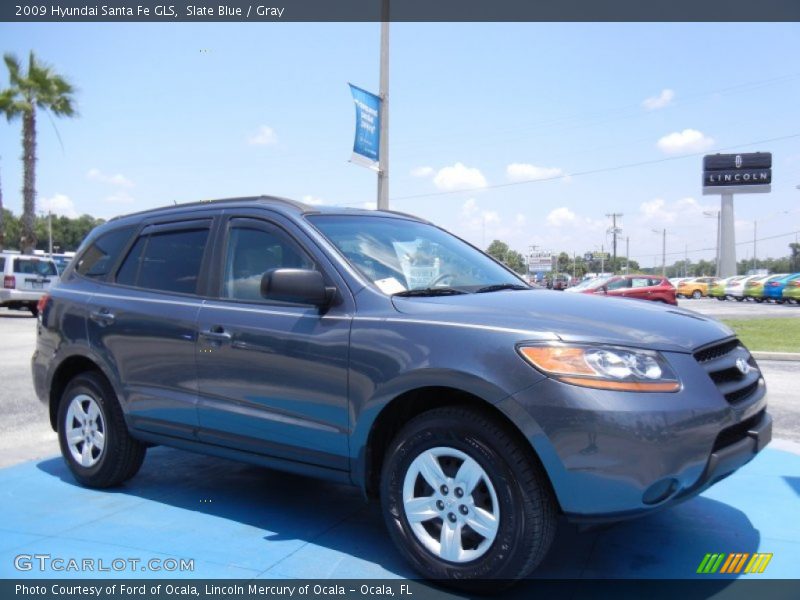 Slate Blue / Gray 2009 Hyundai Santa Fe GLS