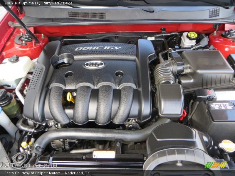 Ruby Red / Beige 2007 Kia Optima LX