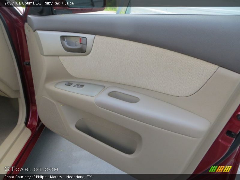 Ruby Red / Beige 2007 Kia Optima LX
