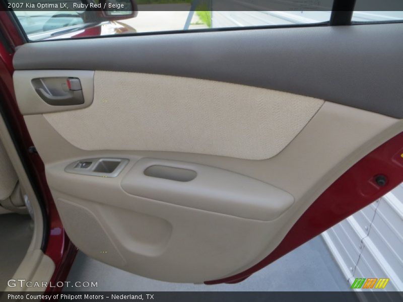 Ruby Red / Beige 2007 Kia Optima LX