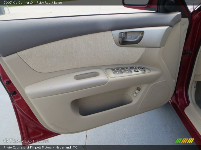 Ruby Red / Beige 2007 Kia Optima LX