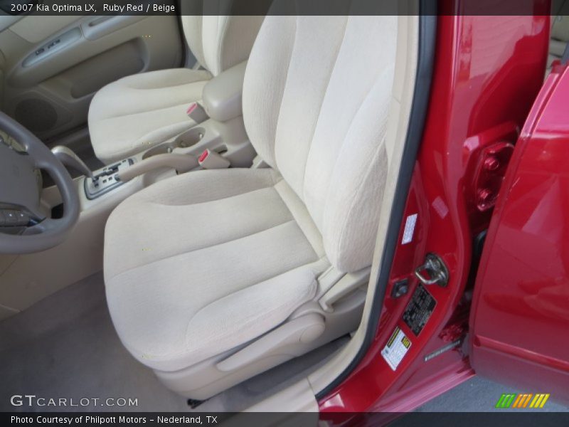 Ruby Red / Beige 2007 Kia Optima LX