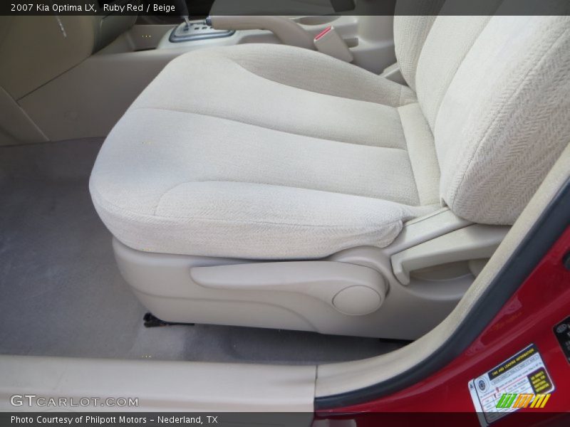 Ruby Red / Beige 2007 Kia Optima LX