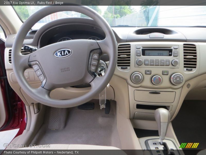 Ruby Red / Beige 2007 Kia Optima LX