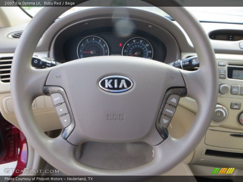Ruby Red / Beige 2007 Kia Optima LX