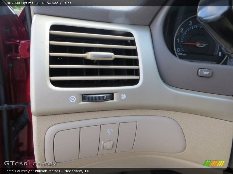 Ruby Red / Beige 2007 Kia Optima LX
