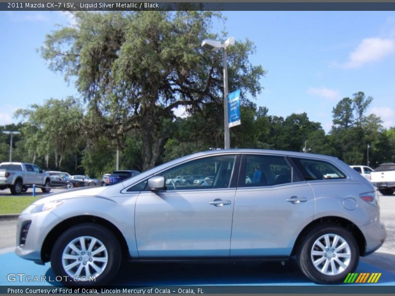 Liquid Silver Metallic / Black 2011 Mazda CX-7 i SV