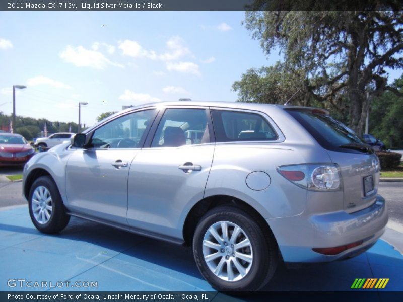 Liquid Silver Metallic / Black 2011 Mazda CX-7 i SV