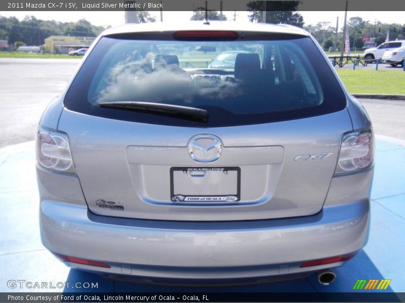 Liquid Silver Metallic / Black 2011 Mazda CX-7 i SV