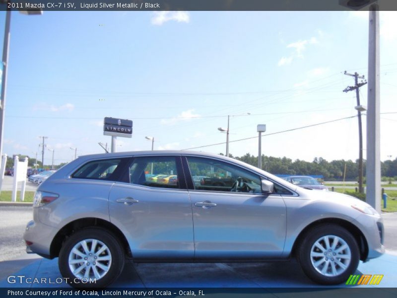 Liquid Silver Metallic / Black 2011 Mazda CX-7 i SV