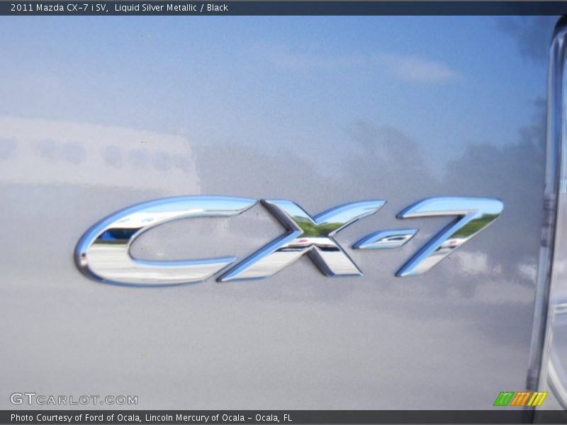 Liquid Silver Metallic / Black 2011 Mazda CX-7 i SV
