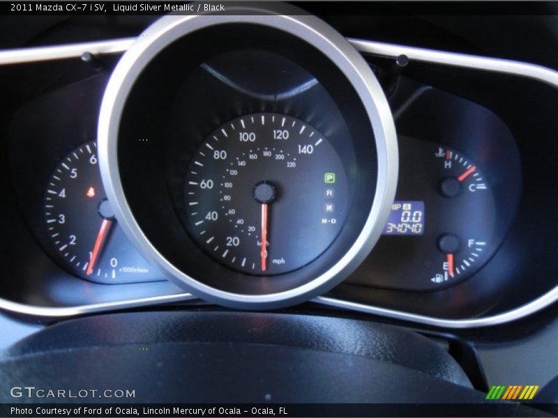 Liquid Silver Metallic / Black 2011 Mazda CX-7 i SV