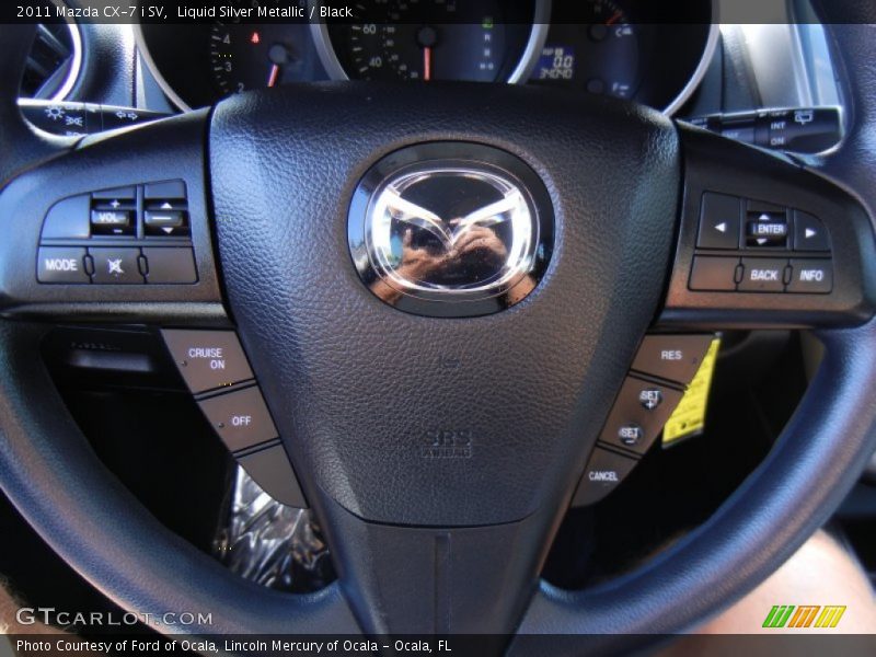 Liquid Silver Metallic / Black 2011 Mazda CX-7 i SV