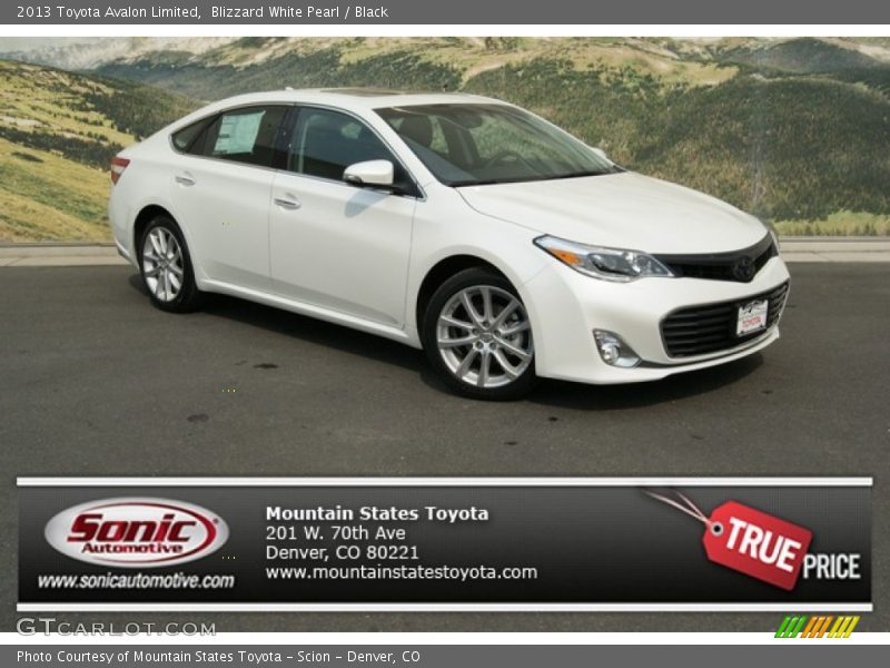 Blizzard White Pearl / Black 2013 Toyota Avalon Limited