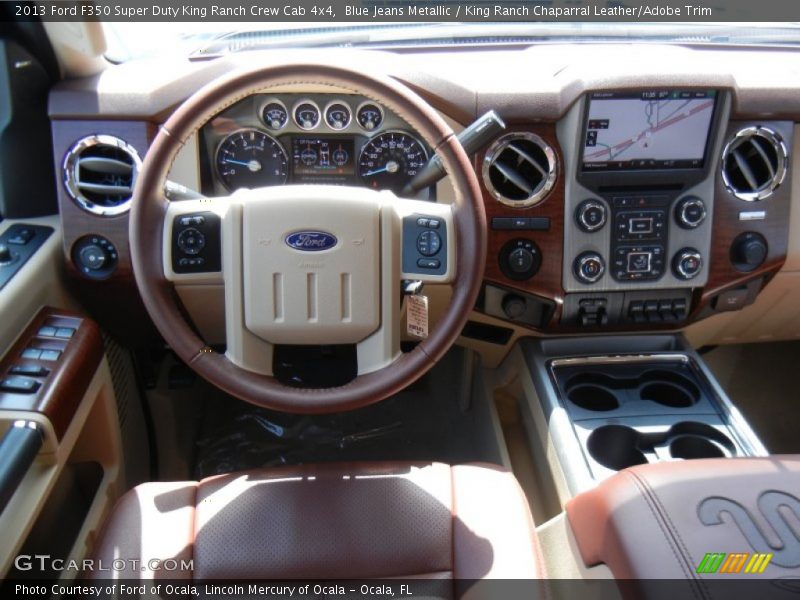Blue Jeans Metallic / King Ranch Chaparral Leather/Adobe Trim 2013 Ford F350 Super Duty King Ranch Crew Cab 4x4