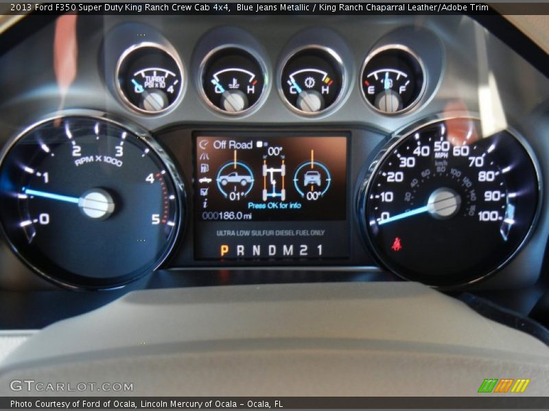 Blue Jeans Metallic / King Ranch Chaparral Leather/Adobe Trim 2013 Ford F350 Super Duty King Ranch Crew Cab 4x4