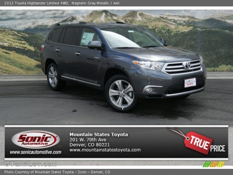 Magnetic Gray Metallic / Ash 2013 Toyota Highlander Limited 4WD