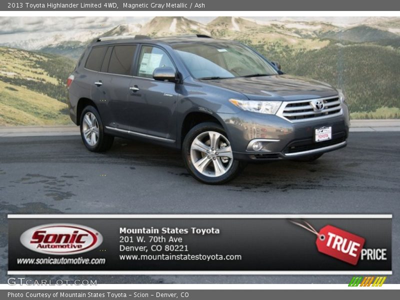 Magnetic Gray Metallic / Ash 2013 Toyota Highlander Limited 4WD