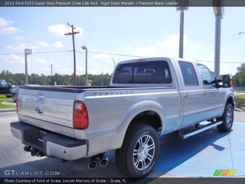 Ingot Silver Metallic / Platinum Black Leather 2013 Ford F250 Super Duty Platinum Crew Cab 4x4