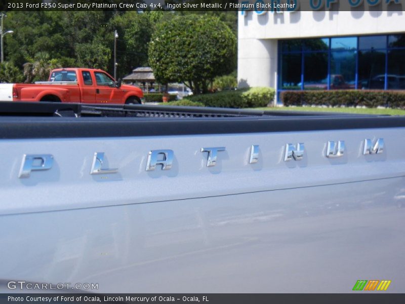 Ingot Silver Metallic / Platinum Black Leather 2013 Ford F250 Super Duty Platinum Crew Cab 4x4