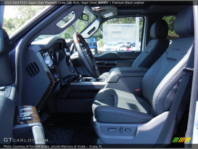Ingot Silver Metallic / Platinum Black Leather 2013 Ford F250 Super Duty Platinum Crew Cab 4x4
