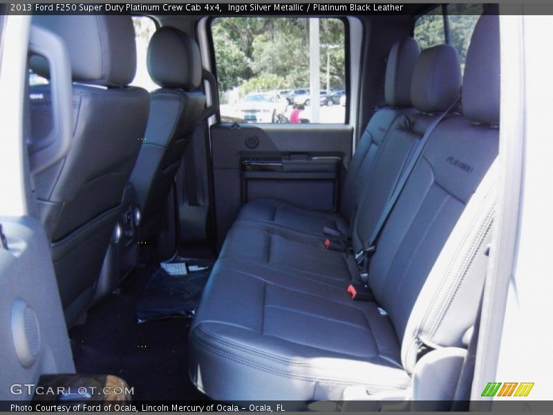 Ingot Silver Metallic / Platinum Black Leather 2013 Ford F250 Super Duty Platinum Crew Cab 4x4