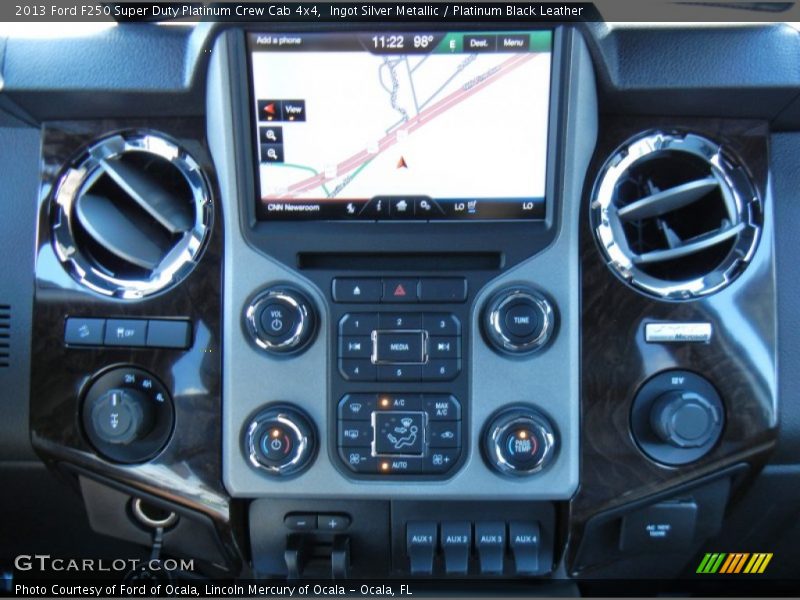Ingot Silver Metallic / Platinum Black Leather 2013 Ford F250 Super Duty Platinum Crew Cab 4x4