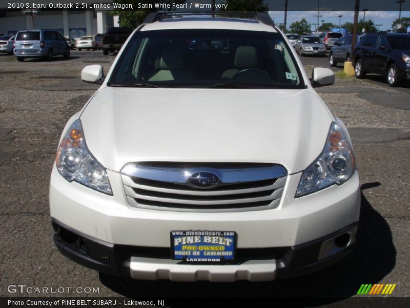 Satin White Pearl / Warm Ivory 2010 Subaru Outback 2.5i Limited Wagon