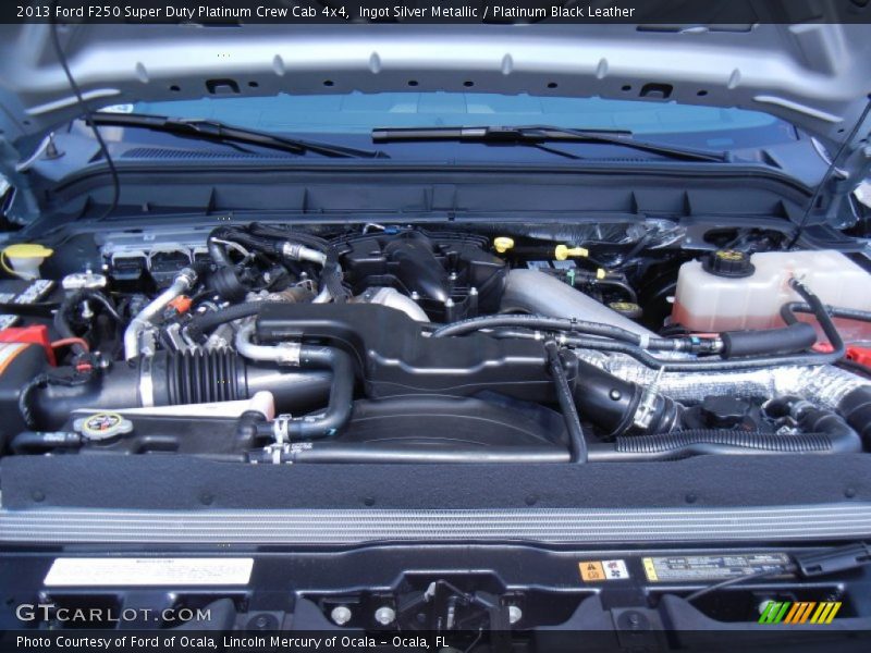 Ingot Silver Metallic / Platinum Black Leather 2013 Ford F250 Super Duty Platinum Crew Cab 4x4